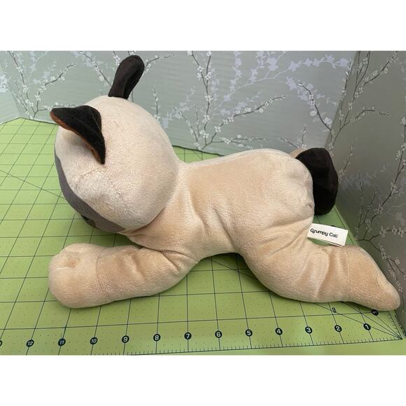 Toy Factory 10” Grumpy Cat Laying Stuffed Animal Plush - Picture 12 of 12
